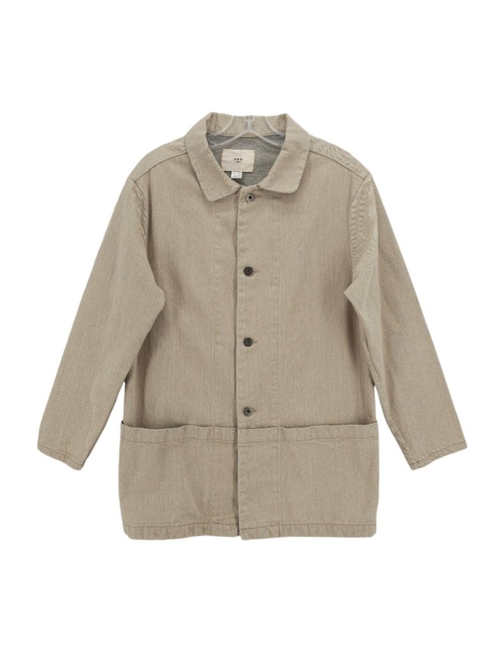 ZED Seattle By Ty Ziskis Beige 100% Cotton Chore Shirt Jacket Made In USA Size 1